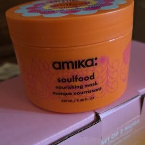 amika Soulfood Nourishing Mask - Orange and Pink